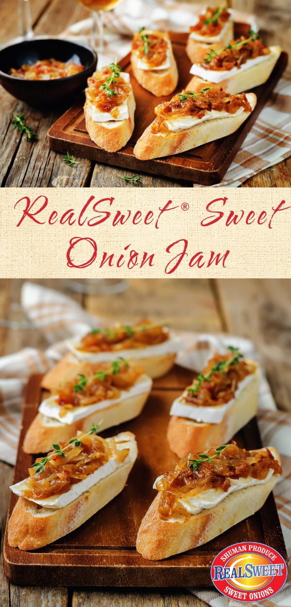 sweet onion jam on crostini